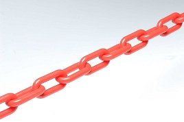 1" (4 MM) Plastic Chain in Red, 250 feet Length - StaplermaniaStore