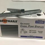 SPOTNAILS 31006 Similar Duo-fast 31 Series upholstery staples, 3/8" leg