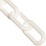 Plastic Barrier Chain, 6mm 1.5" Diameter, 100' Length, White - StaplermaniaStore