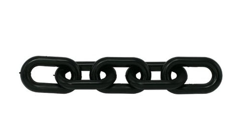 Plastic Barrier Chain, 2" Diameter, 100' Length, Black - StaplermaniaStore