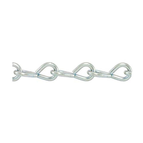 Single Jack Chain, Weld Less Chain, (Bright Zinc) Size 8 x .162 100 feet
