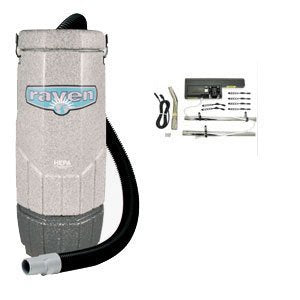 Sandia 70-2002 Super Raven, Backpack Vacuum with Power Head Accessory, 1340W, 120 CFM, 1.5HP, 2-Stage Motor, 6 quart