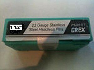 (5,000 Count) Grex P6/38-ST Headless Pins 1-1/2-Inch 23 Gauge Stainless Steel - StaplermaniaStore