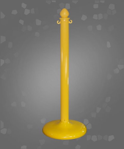 Plastic Stanchion - Set of 4 YELLOW with Chain and Hooks - StaplermaniaStore