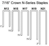 JIT JNS50 7/16-inch Medium Crown Stapler for Senco N Type 16 Gauge Staples 1" - 2" Length Compatible MAX TA551B (TA551B/16-11) - StaplermaniaStore