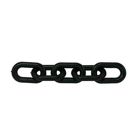 Chain Plastic Barrier Chain, 2" (8MM) Link X 50' Long Black - StaplermaniaStore