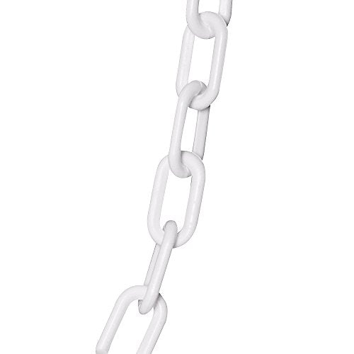 Standard Plastic Chain, 2" Diameter, 50' Length, White - StaplermaniaStore