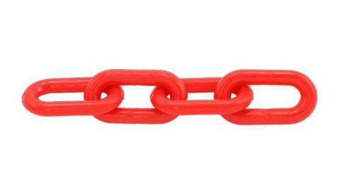 Red Plastic Chain 1.5 Inch (6mm) 50 Feet - StaplermaniaStore
