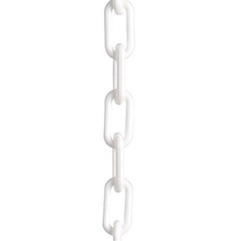 Plastic Chain, 1-1/2 In x 50 ft, White - StaplermaniaStore