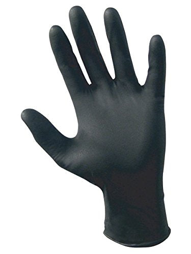 SAS Safety 66520 Raven Powder-Free Disposable Black Nitrile 6 Mil Gloves, XX-Large, 1000 Gloves by Weight (Case of 10 Boxes / 100) - StaplermaniaStore