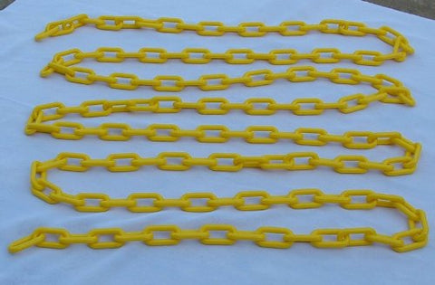 1 1/2" (6 MM) Plastic Chain in Yellow, 500 feet Length - StaplermaniaStore
