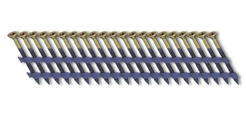 Fasco SCFP1013CSEG Scrail Fastener  Coarse Thread 20-22-Degree Plastic Strip Electro-Galvanized Square Drive, 3-Inch x .113-Inch, 1000 Per Box - StaplermaniaStore
