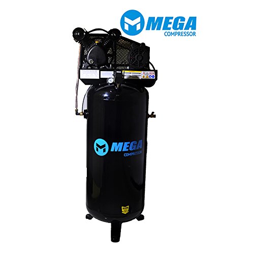 60 Gallon, 3HP, 1 Phase, 11.8 CFM MegaPower Air Compressor MP-6060V - StaplermaniaStore