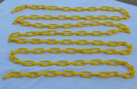 1" (4 MM) Plastic Chain in Yellow, 500 feet Length - StaplermaniaStore