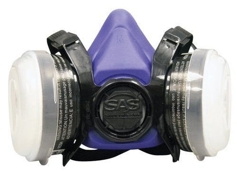 Halfmask Respirator with Organic Vapor Cartridge/N95 Filter Assembly - Medium by SAS Safety - StaplermaniaStore