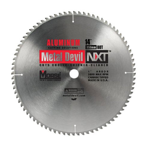 Morse CSM1480NAC Circular Blade for Cutting Aluminum, 14-Inch, 80 Teeth