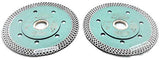 Pearl Abrasive 4" Thin Turbo Mesh Porcelain Diamond Blade.  2 pack 4 X .048 X 7/8, 20mm, 5/8 - StaplermaniaStore