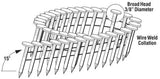 Grip Rite GRCR19GAL 3/4" by 15° Wire Collated Galvanized Coil Roofing Nail (7, 200per Box) - StaplermaniaStore