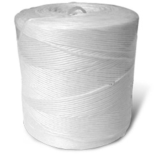 Synthetic Tying Twine - Polypropylene Spiral Wrap (White) - 250 lbs Tensile, 550' Ft/Lb, 10# Tube (4 Spiral Wraps) - CWC-027007 - StaplermaniaStore