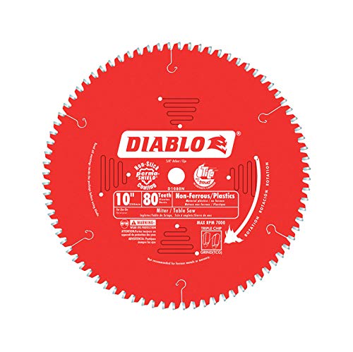 Diablo D1080N 10" 80T Diablo Non-Ferrous & Plastic Table/Chop/Slide Miter