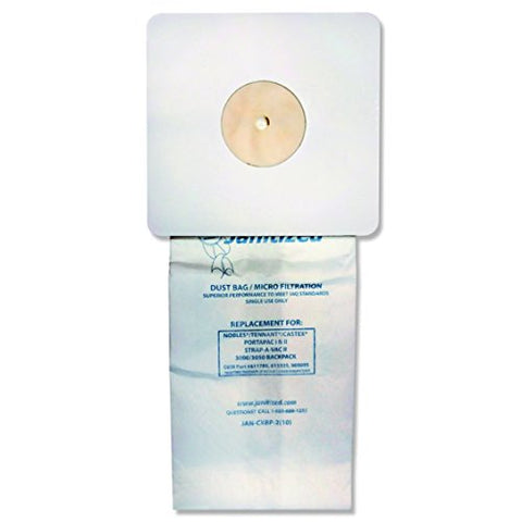 Janitized JANCXBP2 Vacuum Filter Bags Designed to Fit Nobles Portapac/Tennant (Case of 100)