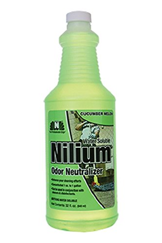 Nilodor Nilium Water Soluble Odor Neutralizer Concentrate, Cucumber Melon, 1 Quart, 32 oz, (32 WSCM) 10" Height, 3.25" Width - StaplermaniaStore