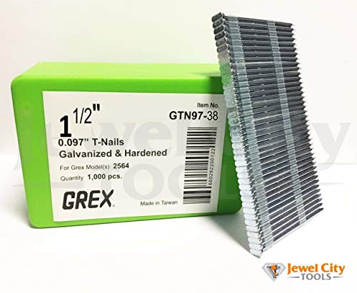 Grex 0.097" 1-1/2" T-Nails GTN97-38 (Qty: 1,000)
