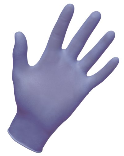 SAS Safety 66524 Derma-Med Powder-Free Nitrile Exam Grade Gloves, X-Large, 100-Pack