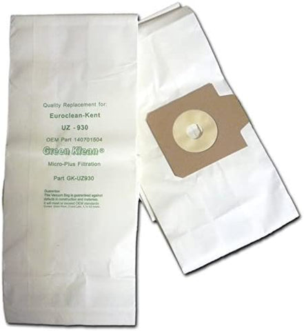 Green Klean GK-UZ930 Nilfisk Advance Replacement Vacuum Bags for GD930 & UZ930 Canister Vacs - 10 per Case - Case of 10