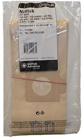 Nilfisk 1407015020 Paper Bag, Gd-930 Uz930 5 Pk - StaplermaniaStore