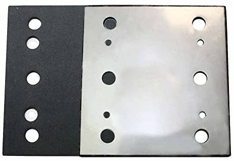 Superior Pads and Abrasives SPD19 1/4 Sheet, 6 Hole Stick on Square Sanding Pad replaces Milwaukee 14-67-0275, Ridgid 200202538 by Superior Pads and Abrasives - StaplermaniaStore