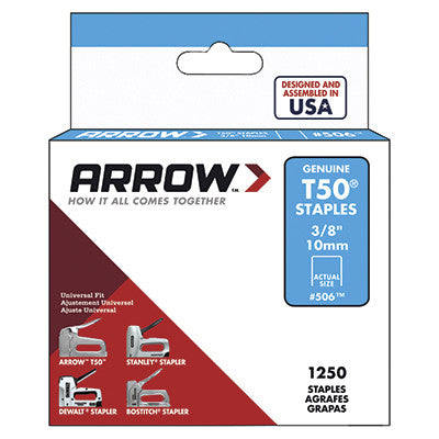 Arrow T50 Staples - 50624, 3/8" (10mm) - StaplermaniaStore