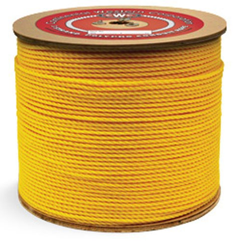 Polypropylene Conduit Rope - 1/8" x 3000 ft., Yellow - StaplermaniaStore