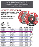 5-PK Pearl Abrasive Depressed Center Grinding Wheel Aluminum Oxide Red-Line MAX-A.O. Type 27 - StaplermaniaStore