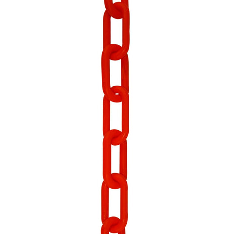 Plastic Chain, 1-1/2 In x 50 ft, Red - StaplermaniaStore