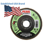 2-PK Pearl Abrasive Maxidisc Flap Disc Silver-Line Zirconia for Metal and Stainless Steel Type 27 - StaplermaniaStore