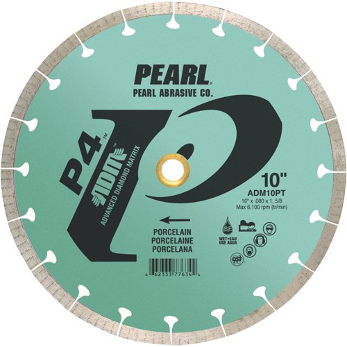 Pearl Abrasive P4 ADM10PT Reactor 10" Porcelain Tile Diamond Blade - StaplermaniaStore