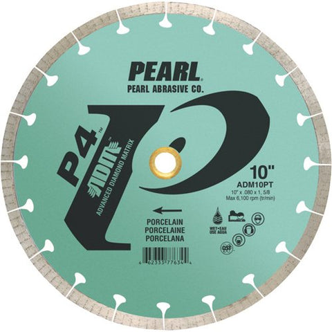 Pearl Abrasive P4 ADM10PT Reactor 10" Porcelain Tile Diamond Blade - StaplermaniaStore