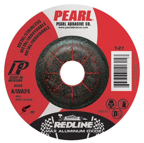 Pearl REDLINE 5" x 1/8" x 7/8" Depressed Center Grinding Wheel (Pack of 25) - StaplermaniaStore