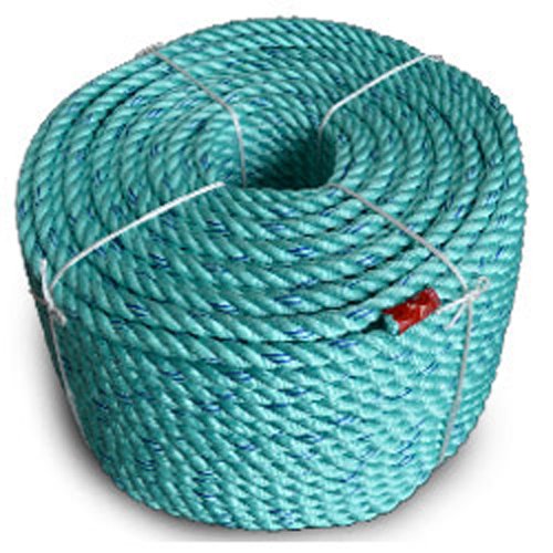 Blue Steel Floating Co-Polymer Utility Rope, Teal W/Dk Blue Tracer - StaplermaniaStore