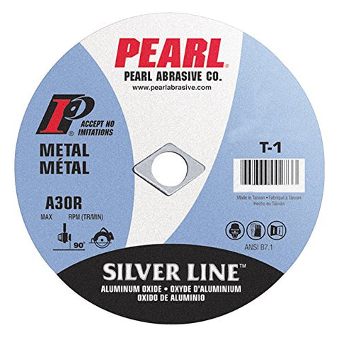 Pearl 4 1/2" x 1/16" x 7/8" Silver Line AL/OX Cut-Off Wheel (Pack of 25) - StaplermaniaStore