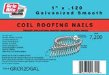 Grip-Rite GRCR2DGAL 1-Inch by 15 Degree Galvanized Coil Roofing Nail (7,200 per Box) - StaplermaniaStore
