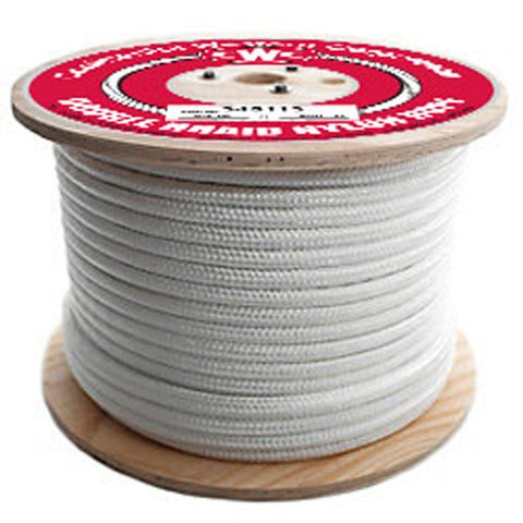 Nylon Rope - Double Braid - White - 1/4" x 600', 2000 lb Tensile (1 Spool) - CWC-345101 - StaplermaniaStore