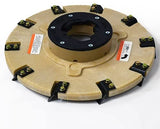 Diamabrush By Malish 92160120210 16-inch Coating/Mastic Removal Tool for Concrete, 25 Grit, Counter Clockwise with NP9200 Clutch Plate and 1.5-inch Riser - StaplermaniaStore
