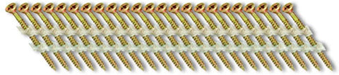 Fasco SCPS1013FSEG Scrail Fastener  Fine Thread 30-33-Degree Plastic Strip Electro-Galvanized Square Drive, 3-Inch x .113-Inch 1000 Per Box - StaplermaniaStore