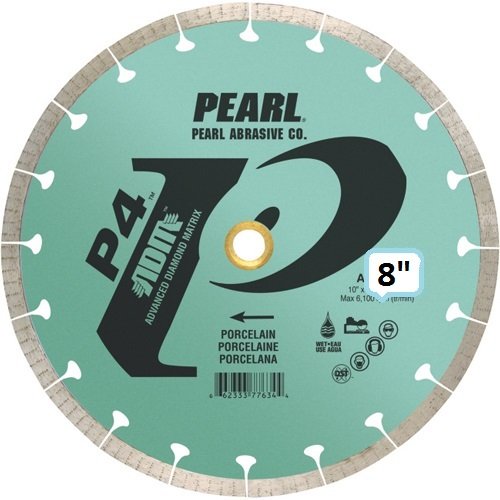 Pearl Abrasive P4 ADM08PT Reactor 8" Porcelain Tile Diamond Blade - StaplermaniaStore