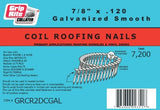 Grip-Rite GRCR2DCGAL 7/8-Inch by 15-Degree Wire Collated Galvanized Coil Roofing Nail (7,200 per Box) - StaplermaniaStore