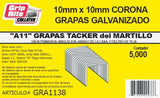 Grip-Rite GRA1138 Hammer Tacker 3/8-Inch by 18 Gauge 3/8-Inch Crown Galvanized Staple (5,000 per Box) - StaplermaniaStore