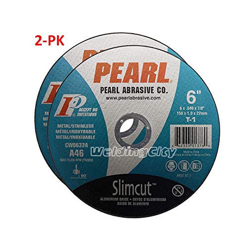 2-PK Pearl Abrasive Slimcut-40 Cut-Off Wheel Aluminum Oxide - StaplermaniaStore