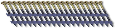 Fasco SCFP1013FVEG Scrail Fastener  Fine Thread 20-22-Degree Plastic Strip Electro-Galvanized Versa Drive, 3-Inch x .113-Inch, 1000 Per Box - StaplermaniaStore